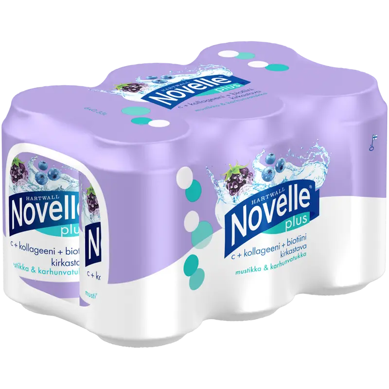 6 x Hartwall Novelle Plus C + Kollageeni + Biotiini 0,33 l
