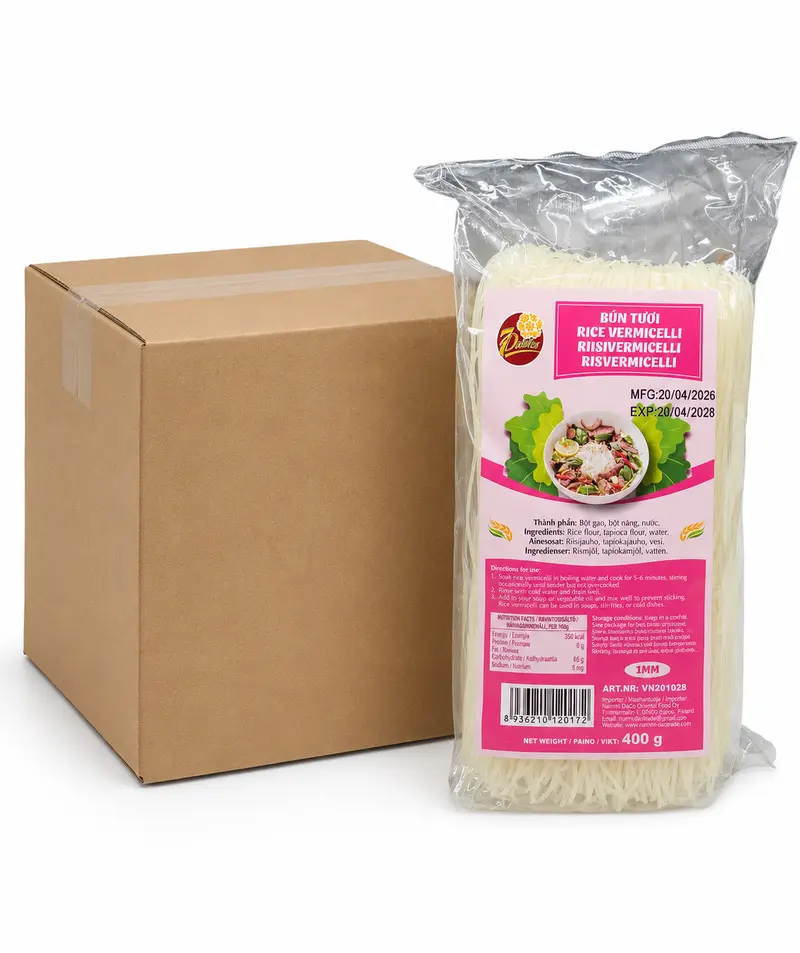 7 DAISIES, RICE VERMICELLI 1MM 400G, BÚN TƯƠI, 400G X30 PCS, 1 BOX