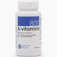 A-vitamiini 800 µg 100 kaps, Natura Media