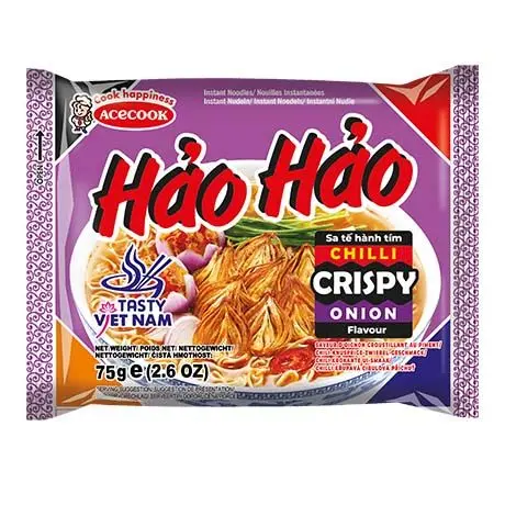 ACECOOK Instant Noodles Chili Crispy Onion BOX 30 PCS X75G