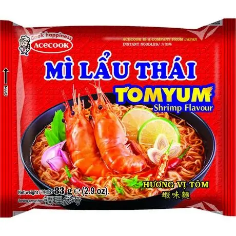 ACECOOK Instant Noodles Shrimp Tom Yum BOX 30PCS X83G