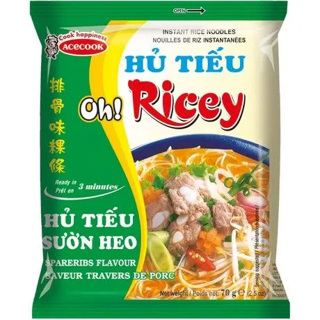 ACECOOK Instant Rice Noodles Ribs BOX 24PCS X70G