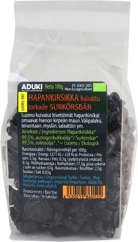 Aduki Hapankirsikka, kuivattu 100g