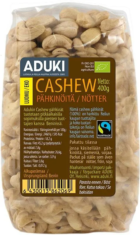 Aduki Luomu Cashewpähkinä