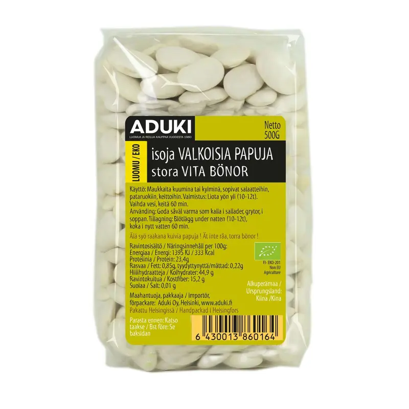 Aduki Luomu Iso Valkoinen Papu