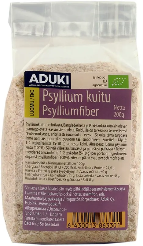 Aduki Psyllium kuitu, luomu