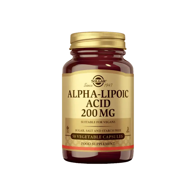 Alfalipoiinihappo 200mg 50 vegekaps, Solgar
