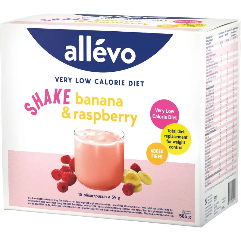 Allevo VLCD Shake Banaani & Vadelma