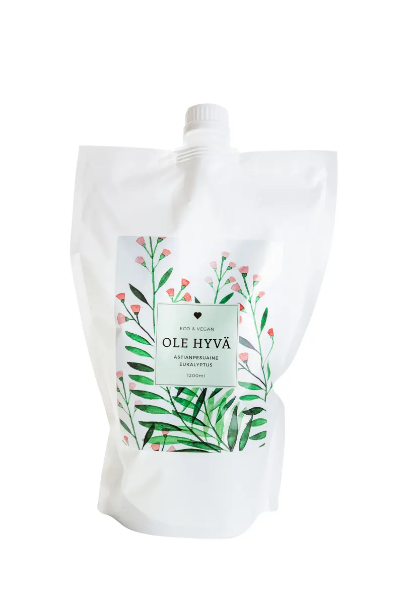 Astianpesuaine, eukalyptus, täyttöpussi, 1200 ml