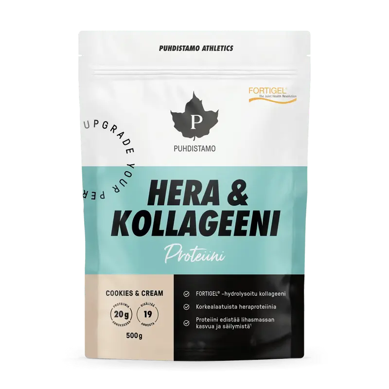 Athletics Hera & Kollageeni, Cookies-cream 500 g, Puhdistamo