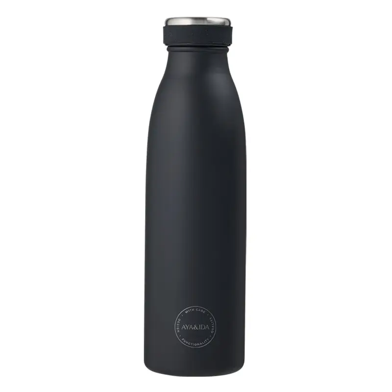 AYA&IDA Drikkeflaske - Matte Black (500 ml)
