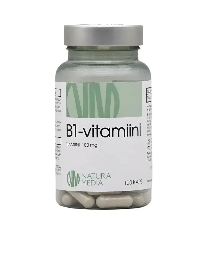 B1-vitamiini 100 kaps, Natura Media