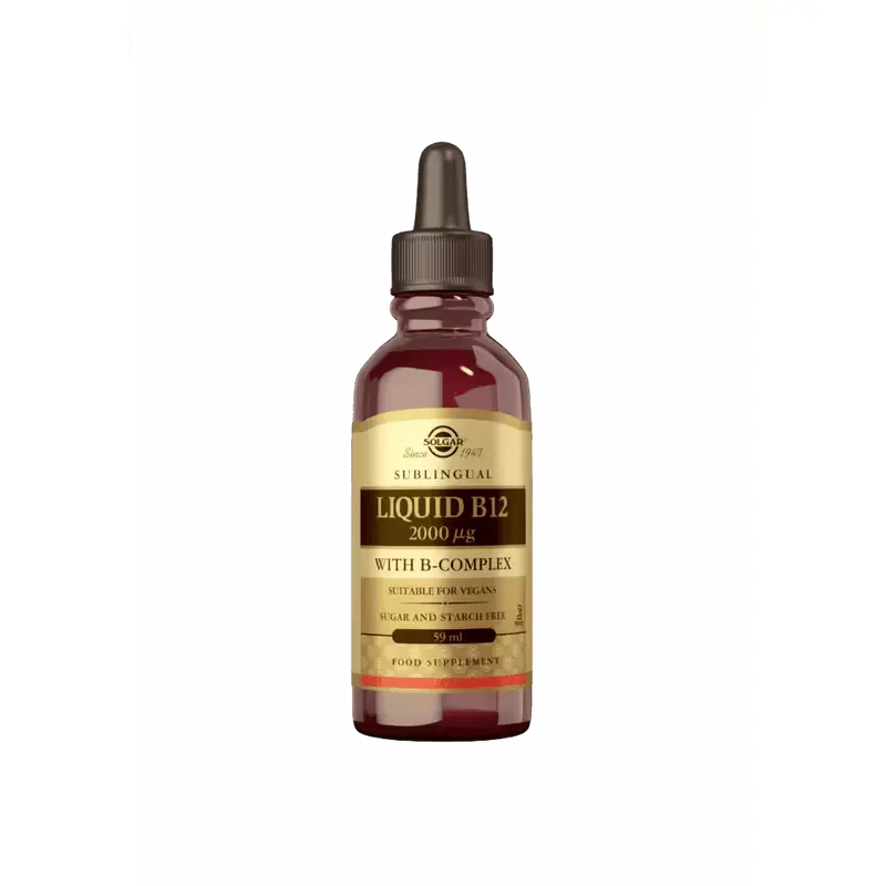 B12-vitamiini 2000 µg + B-Complex nestemäinen 59ml, Solgar