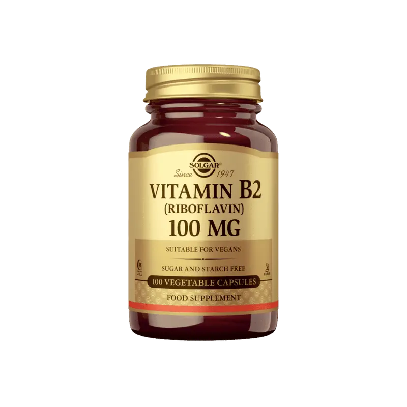 B2-vitamiini (Riboflaviini) 100mg 100 kaps, Solgar