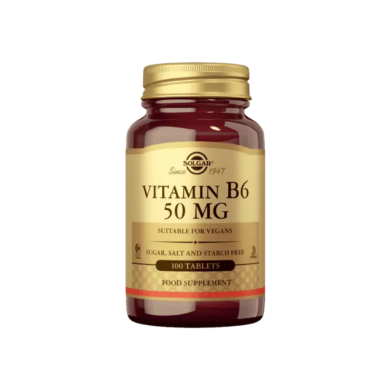 B6-vitamiini 50mg 100 tabl, Solgar