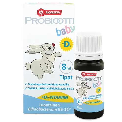 BalanticPro Maitohappobakteeri-tipat vauvoille + D3-vitamiini, 8 ml