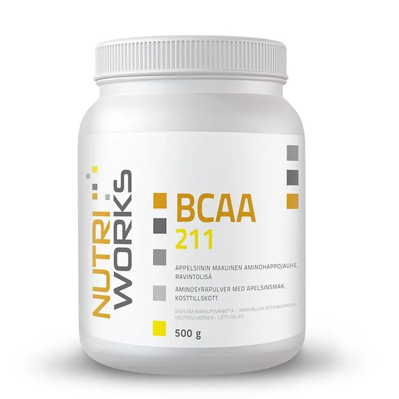 BCAA 211 Orange stevia 500 g, Nutri Works