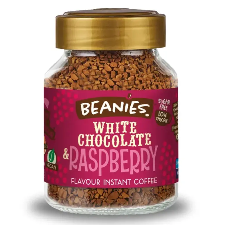 Beanies White Chocolate & Raspberry 50g