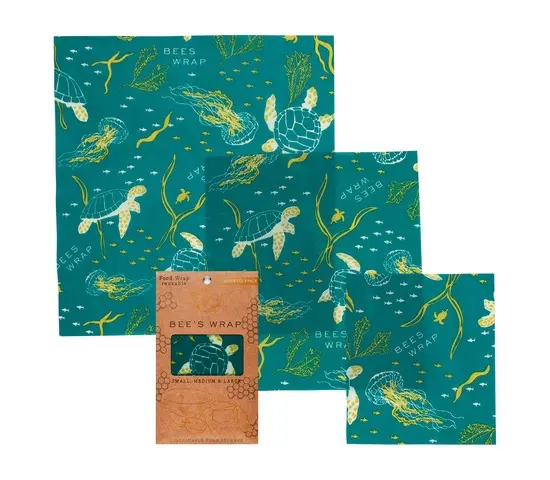 Bee's Wrap 3-pakkaus, Oceans