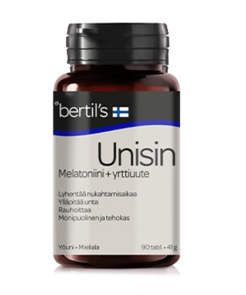 Bertil's Unisin 90 tabl. - Melatoniini+yrttiuute