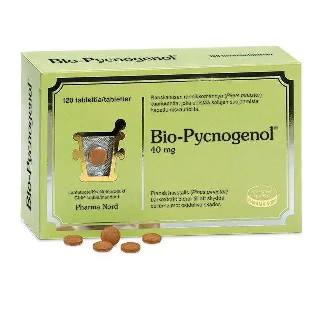 Bio-Pycnogenol 40mg Rannikkomännyn kuoriuute 120 tabl, Pharma Nord