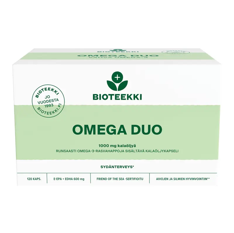 Bioteekki Omega Duo 120 kaps.650 mg, 170 g