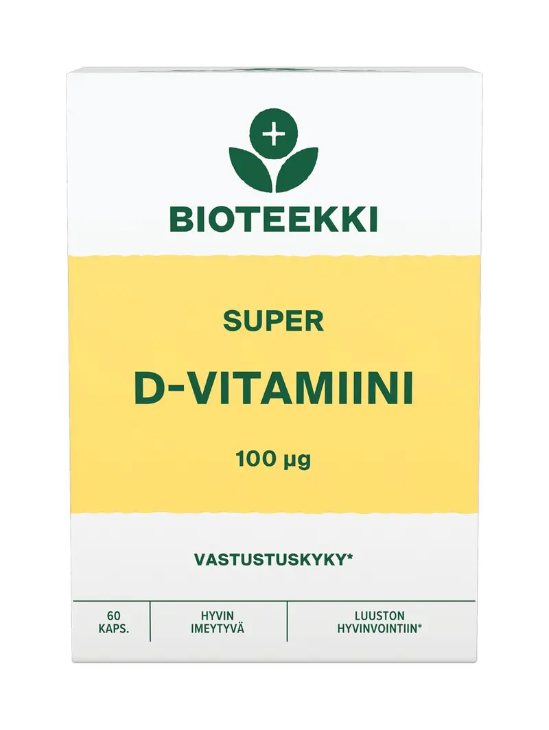 Bioteekki Super D-vitamiini 100 mikrog