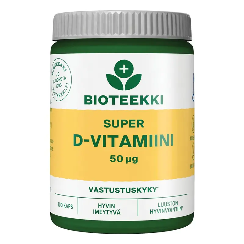 Bioteekki Super D-vitamiini 50 mikrog