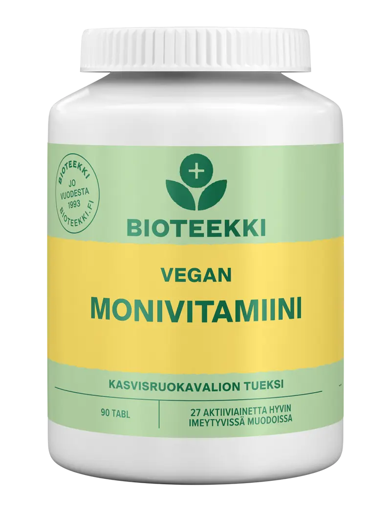 Bioteekki Vegan Monivitamiini, 90 tabl.