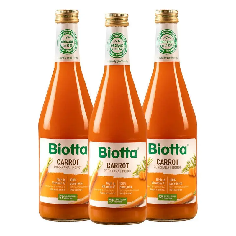 Biotta Luomu Porkkanatäysmehu 3-pack