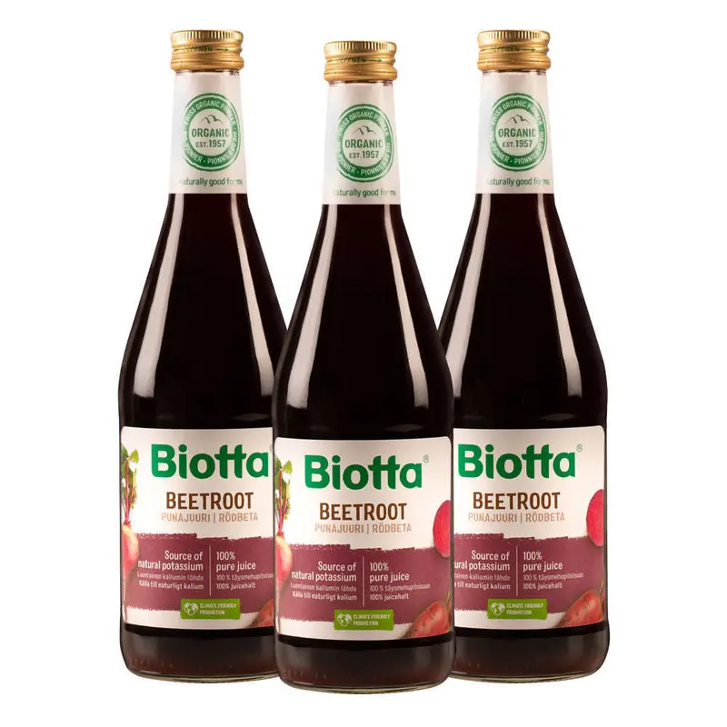 Biotta Luomu Punajuuritäysmehu 3-pack
