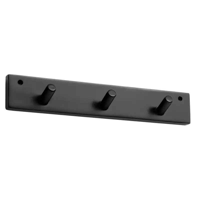 Bruka Design puinen naulakko kolmella koukulla 40*7cm, musta