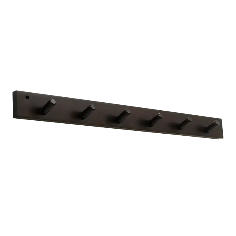 Bruka Design puinen naulakko kuudella koukulla 80*7cm, musta