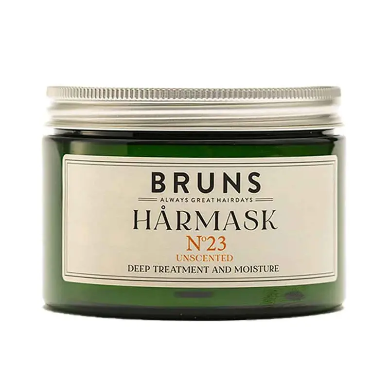 BRUNS Products Nr23 Unscented Hårmask - Hajusteeton Hiusnaamio, 350 ml
