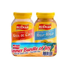BUENAS, SUMMER BUNDLE JOY NATA DE COCO AND FRUIT MIX BEAN, 2PCS X340G