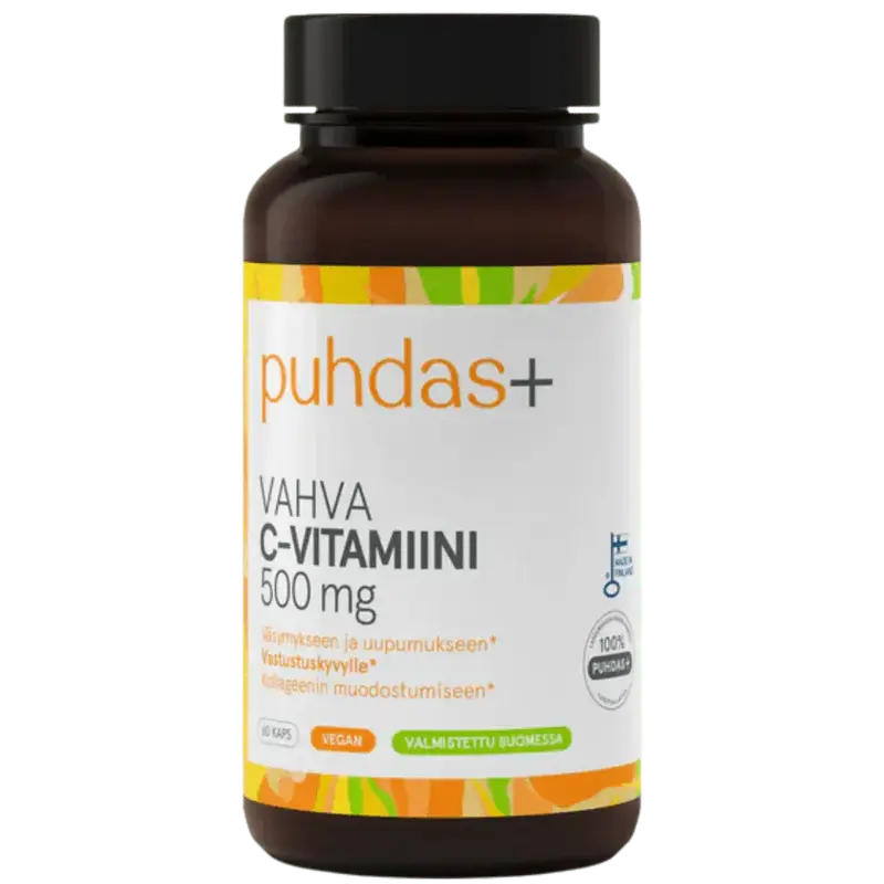 C-vitamiini 500 mg 60 kaps, Puhdas+