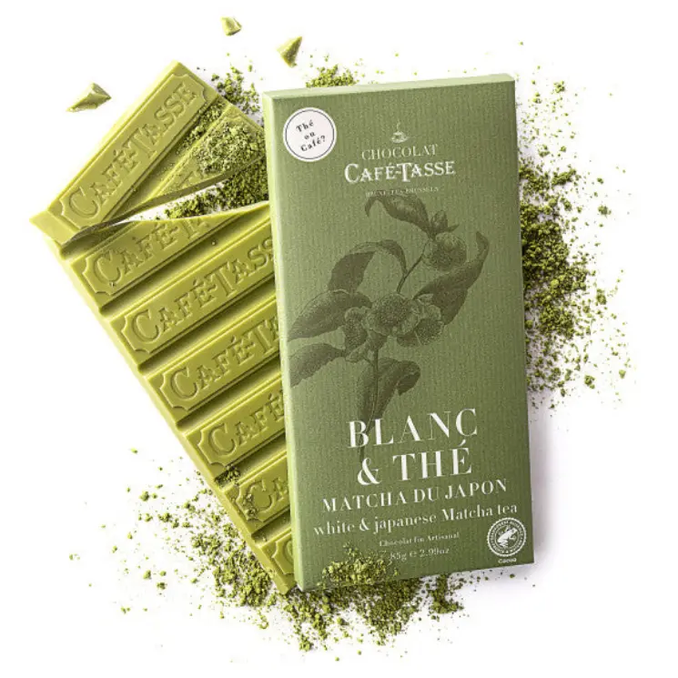 Café-Tasse suklaalevy Blanc & Thé Matcha valkosuklaa 85g