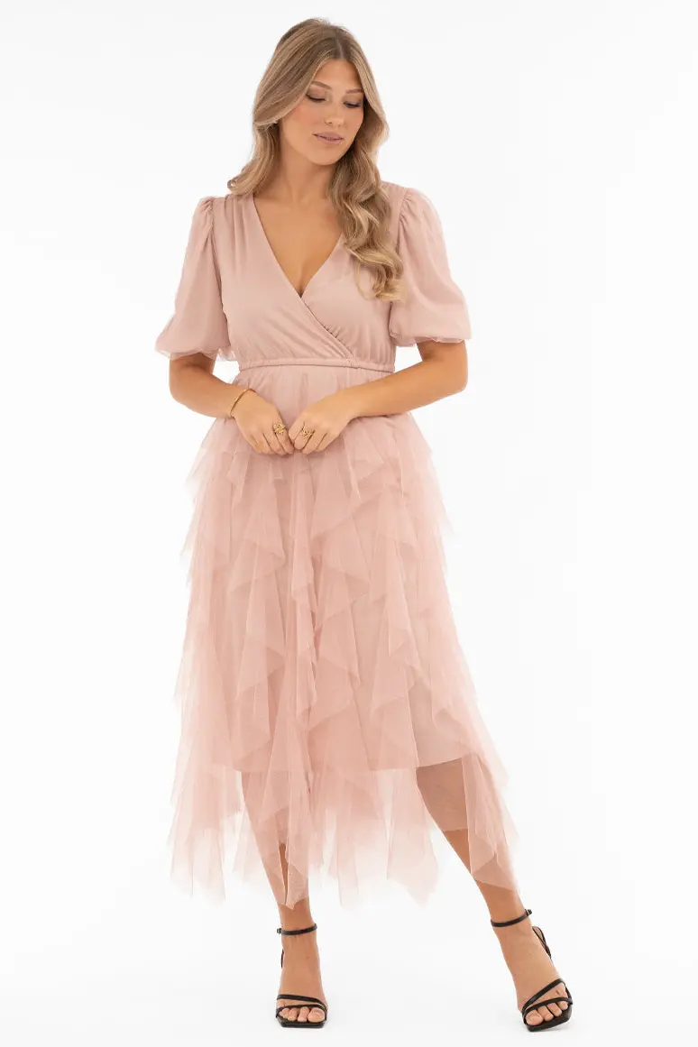 Capri Collection Clara tyllimekko, puuteripinkki