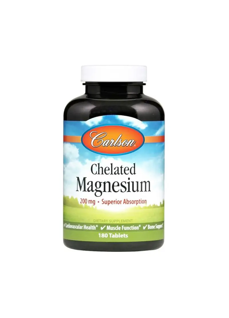 Carlson Labs Chelated Magnesium 200mg 180 Tabletit