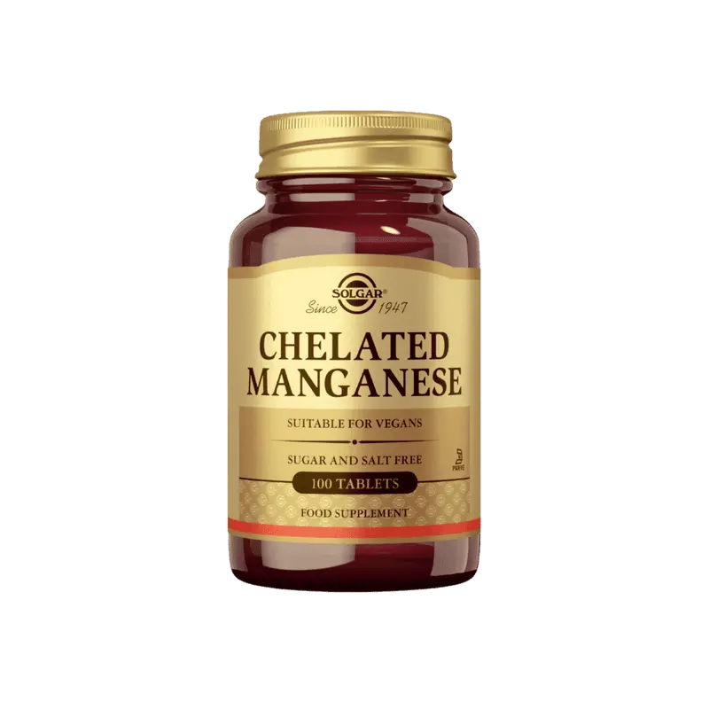 Chelated Manganese- Mangaanikelaatti 100 tabl, Solgar
