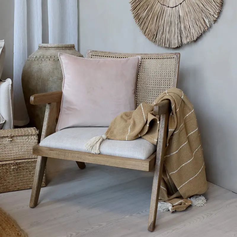 Chic Antique Aix tyynynpäällinen velouria 50*50cm, puuteriroosa