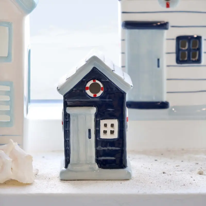 Chic Antique Beach House koriste 10*6*6cm, sininen