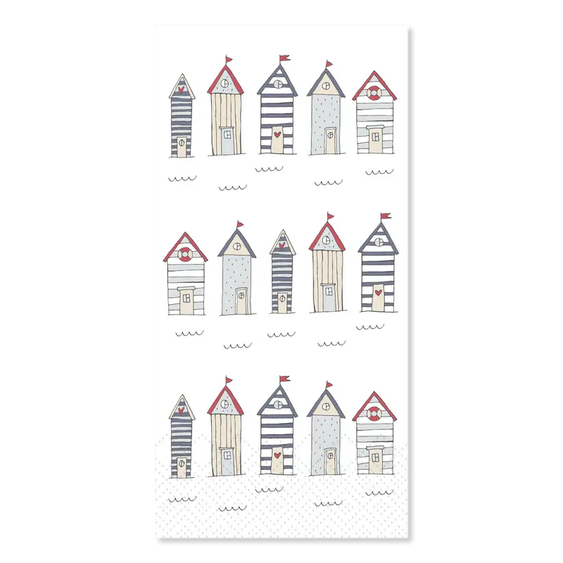 Chic Antique beach houses paperiservetit 20*10cm, valkoinen