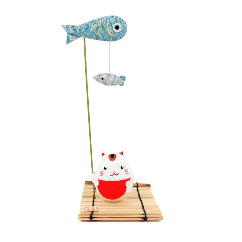 Chirimen kissa Japanilainen figuuri