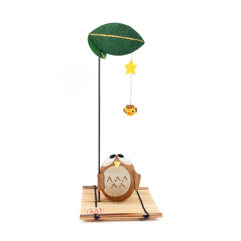 Chirimen Pöllö japanilainen figuuri