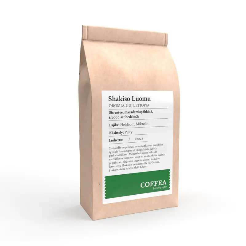 Coffea Etiopia Shakiso Luomu Mikrolot kahvi