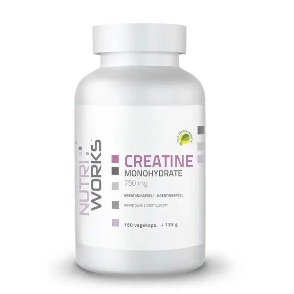 Creatine Monohydrate 750 mg -150 vegekaps, Nutri Works