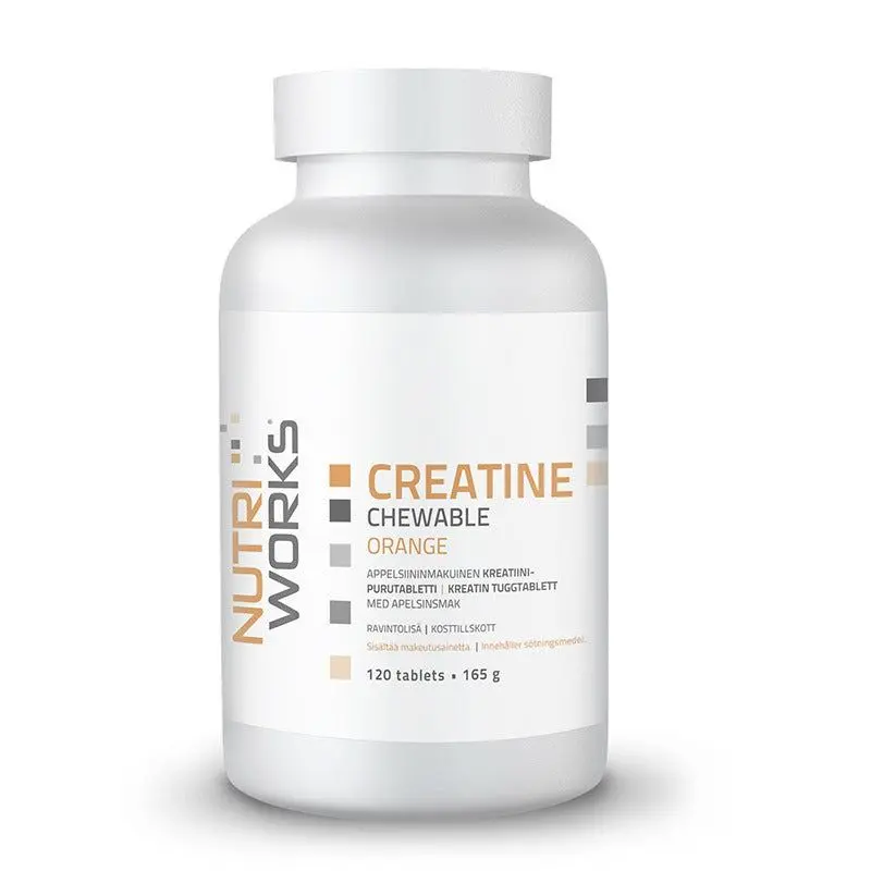 Creatine Monohydrate Chewable Tablets, Orange 120 tabl, Nutri Works
