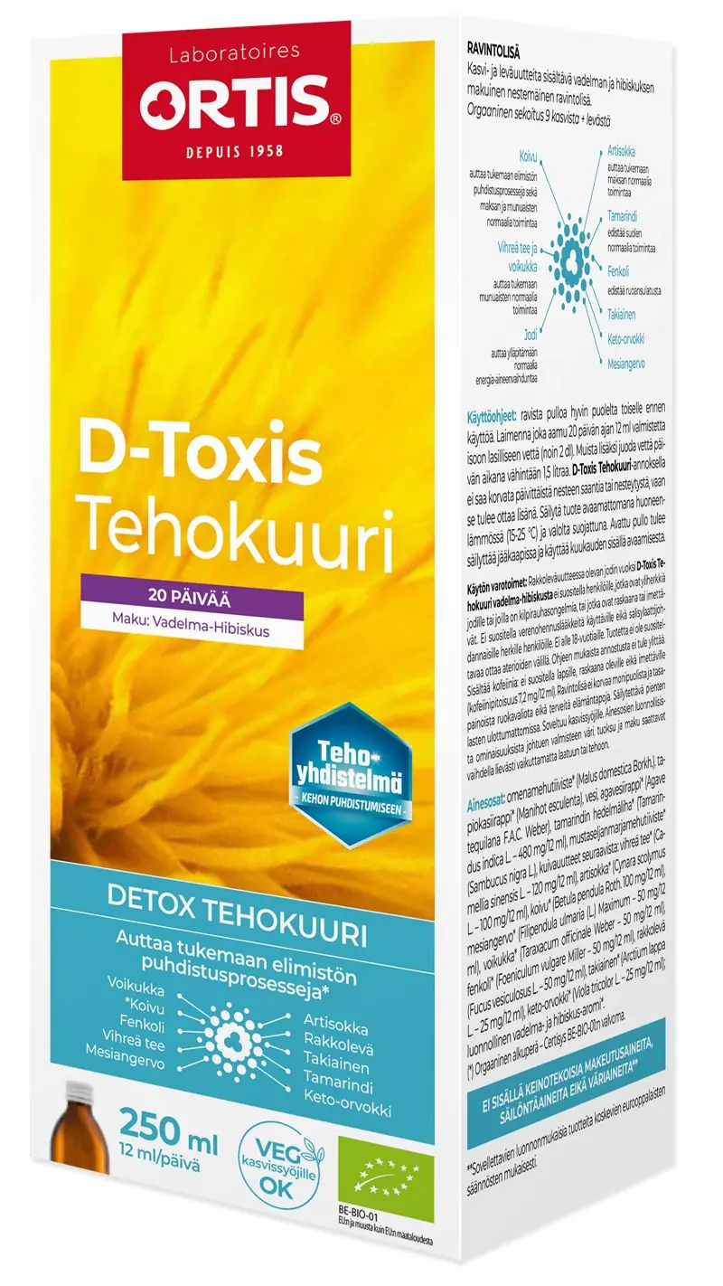D-Toxis Detox Tehokuuri Vadelma