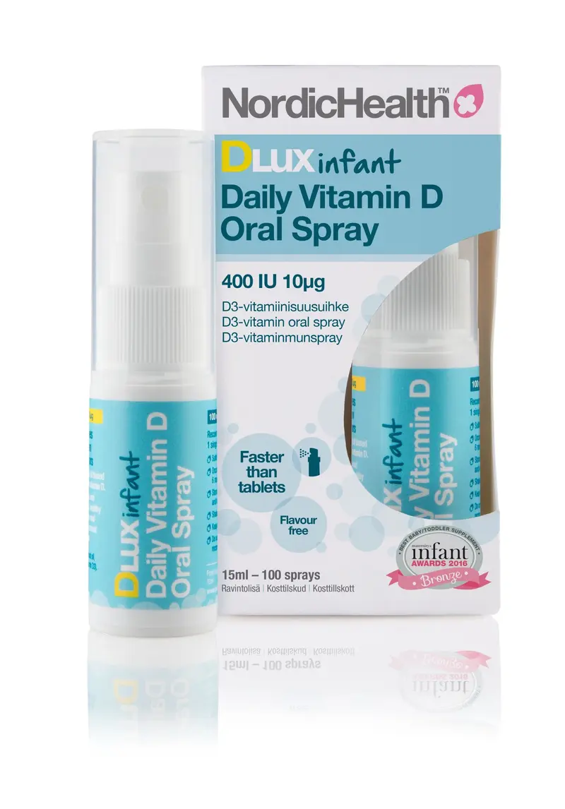 D-vitamiinisuihke vauvoille ja pikkulapsille (DLux Vauva), 15 ml